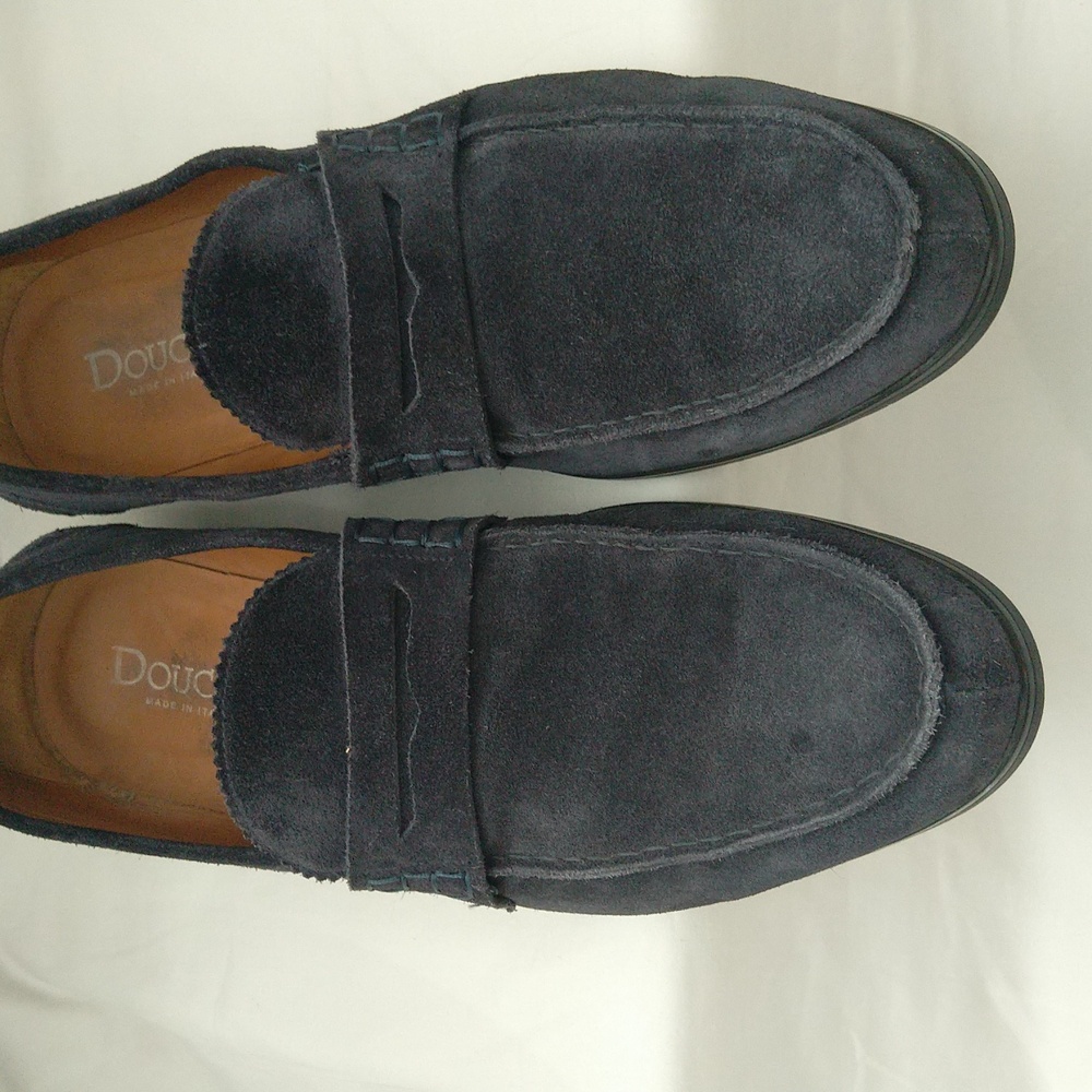 Doucal's Penny-slot suede slip on loafer dress shoes men's Sz 42 made in Italy - Picture 5 of 15